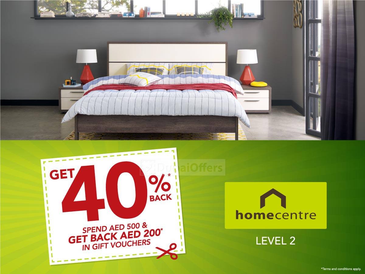 Home Centre 40% Back* Promotion