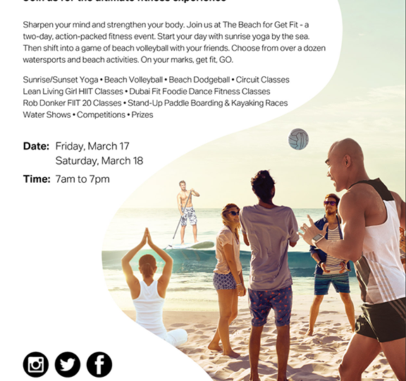 Join The Beach for Get Fit - Fitness Experience Event