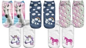 Five Pairs of Unicorn Socks