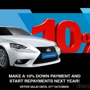 10 Percent Down Payment Promotion (31-Oct-2016) New Cars/SUVs Shop Online at Special Price from Dubai Offers