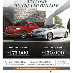 2016 Lincoln MKX & MKZ Special Offer Lincoln Shop Online at Special Price from Dubai Offers