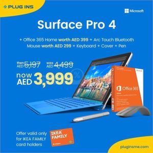 Are you an IKEA FAMILY CARD holder Then get an exclusive offer on Microsoft Surface at Plug Ins Al Ghurair Centre Shop Online at Special Price from Dubai Offers