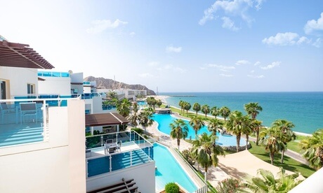 Buy Fujairah: 1 Night for Two or Four with Meal Options at the 5* Radisson Blu Resort Fujairah Now at Special Price in DubaiOffers.com 2 Fujairah: 1 Night for Two or Four with Meal Options at the 5* Radisson Blu Resort Fujairah Hotel Stay Shop Online at Special Price from Dubai Offers 2