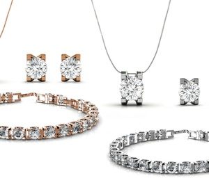 One (AED 189) or Two (AED 359) Trio Sets by Destiny Jewellery with Crystals from Swarovski Fashion & Jewelry Shop Online at Special Price from Dubai Offers