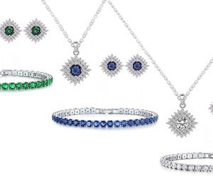 One (AED 229), Two (AED 399) or Three (529) Sterling Silver Cluster Jewellery Sets Fashion & Jewelry Shop Online at Special Price from Dubai Offers