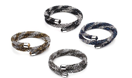 Buy One (AED 49), Two (AED 89) or Four (AED 149) Two-Tone Wrap Bracelets with Crystals from Swarovski® Now at Special Price in DubaiOffers.com 2 One (AED 49), Two (AED 89) or Four (AED 149) Two-Tone Wrap Bracelets with Crystals from Swarovski® Fashion & Jewelry Shop Online at Special Price from Dubai Offers 2