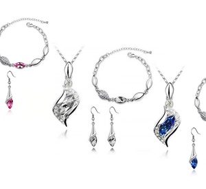 One (AED 79), Two (AED 129) or Three (AED 159) Handmade Zircon Necklace, Bracelet and Earrings Sets Fashion & Jewelry Shop Online at Special Price from Dubai Offers