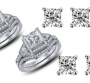 Ring or/and Earrings with Zircons made from Swarovski Elements from AED 59 (Up to 91% Off) With Free Delivery Fashion & Jewelry Shop Online at Special Price from Dubai Offers