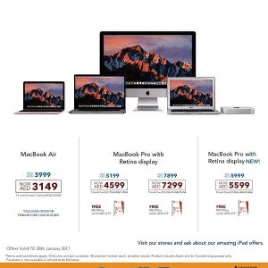 Save AED 879 on Apple Mac plus check out the bundle offers at Sharaf DG Al Ghurair Centre Shop Online at Special Price from Dubai Offers