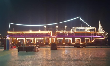 Buy Two-Hour Dhow Cruise with Buffet for Up to Four at Al Hoot Floating Restaurant, Two Locations Now at Special Price in DubaiOffers.com 2 Two-Hour Dhow Cruise with Buffet for Up to Four at Al Hoot Floating Restaurant, Two Locations Entertainment Offers Shop Online at Special Price from Dubai Offers 2