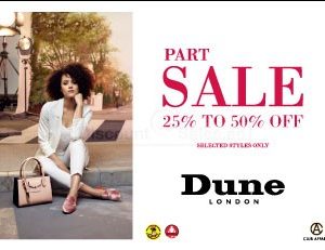 Up to 50% off at Dune on selected lines of footwear and accessories Clothing Shop Online at Special Price from Dubai Offers