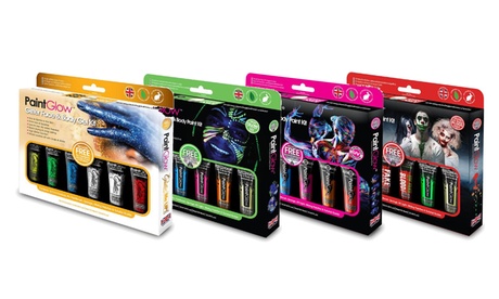Buy Up to Four Paint Glow Pro UV Face and Body Paint Kits from AED 59 Now at Special Price in DubaiOffers.com 2 Up to Four Paint Glow Pro UV Face and Body Paint Kits from AED 59 Beauty Care Shop Online at Special Price from Dubai Offers 2
