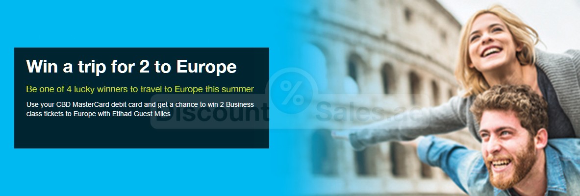Buy Use your CBD MasterCard debit card and get a chance to win and spend your summer holidays in Europe Now at Special Price in DubaiOffers.com 2 Use your CBD MasterCard debit card and get a chance to win and spend your summer holidays in Europe Bank Credit Card Offers Shop Online at Special Price from Dubai Offers 2