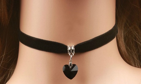 Buy Velvet Choker Necklace with Crystal Heart Charm from AED 59 With Free Delivery Now at Special Price in DubaiOffers.com 2 Velvet Choker Necklace with Crystal Heart Charm from AED 59 With Free Delivery Fashion & Jewelry Shop Online at Special Price from Dubai Offers 2
