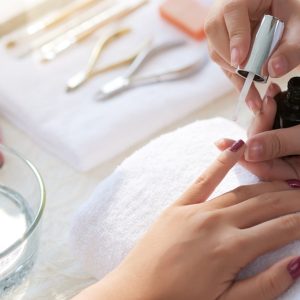 Get Classic Or Gelish Manicure & Pedicure W/W/O Hair Wash & Blow-Dry NAILS Shop Online at Special Price from Dubai Offers