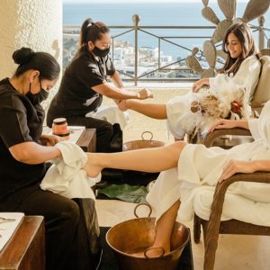 Enjoy A Haircut And Wash Or Pedicure And Manicure At Home NAILS Shop Online at Special Price from Dubai Offers